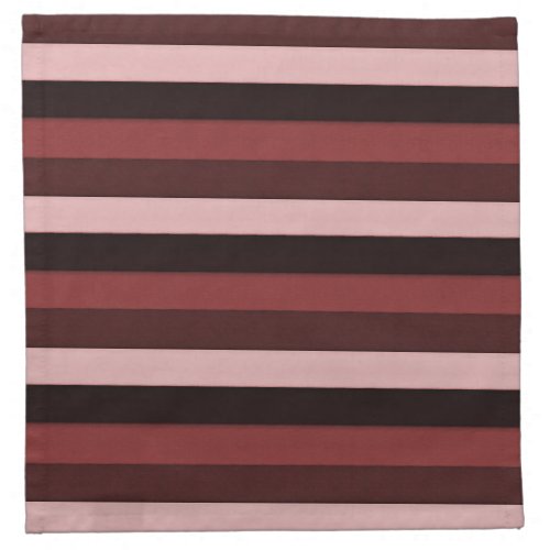Shades of Pink and Burgundy Striped Cloth Napkin