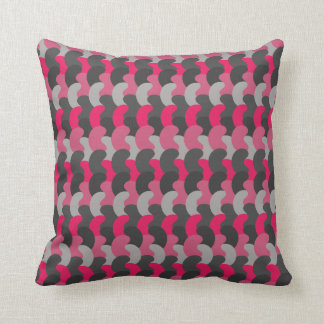 Shades of pink and grey throw pillow
