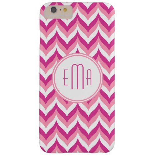 Shades Of Pink And White Zigzag Chevron Pattern Barely There iPhone 6 Plus Case