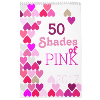 Shades Of Pink Calendar by JulDesign at Zazzle