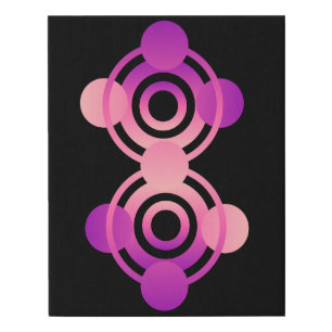 Shades of Pink Crop Circles Faux Canvas Print