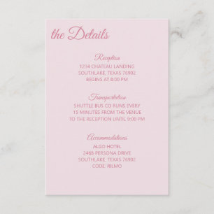 Shades of Pink Details Enclosure Card