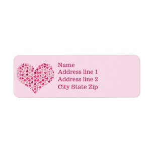 Shades of Pink Heart of Hearts Label