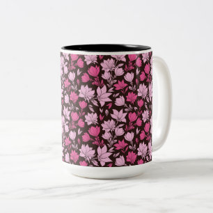 Shades of Pink Magnolia Two-Tone Coffee Mug