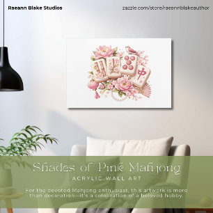 Shades of Pink Mahjong Acrylic Wall Art