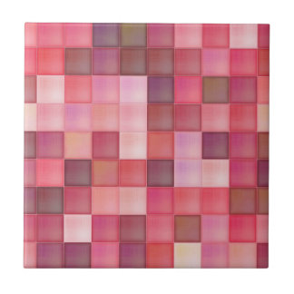 Shades of Pink Mosaic Tiled Pattern Ceramic Tile