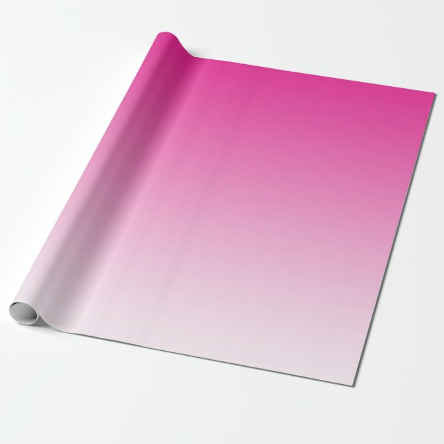 Shades of Pink Ombre Wrapping Paper (Unrolled)