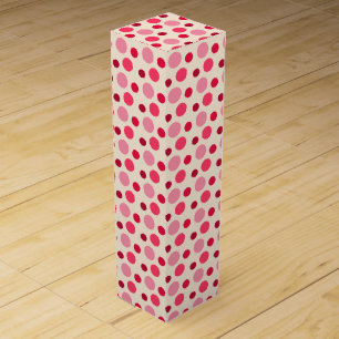 Shades of Pink Polka Dots Wine Box