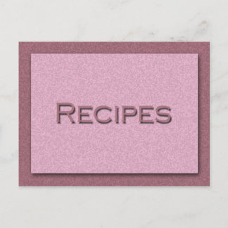 Shades of Pink Recipe Card