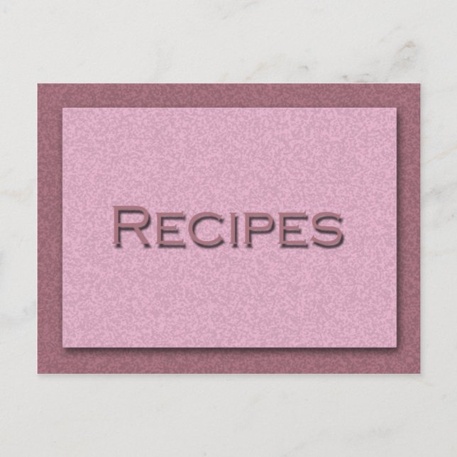 Shades of Pink Recipe Card (Front)