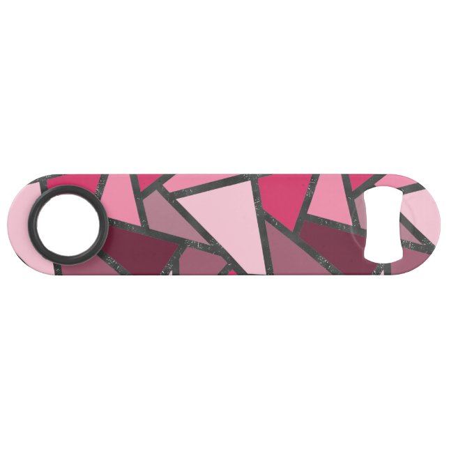 Shades of pink stained glass pattern bar key (Front (Horizontal))