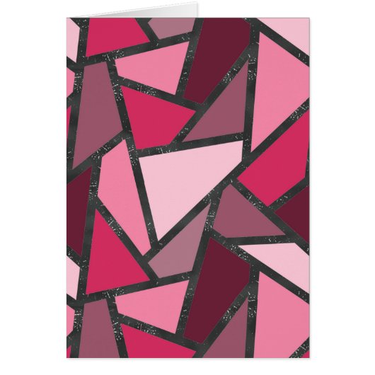 Shades of pink stained glass pattern cards (Front)