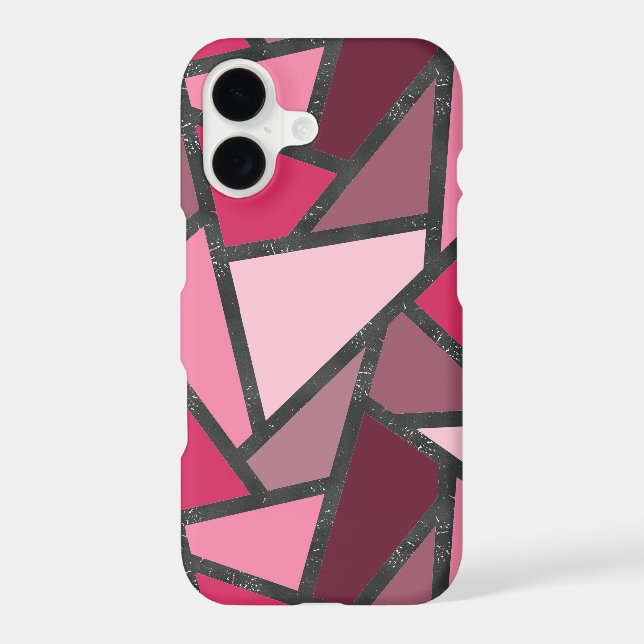 Shades of pink stained glass pattern Case-Mate iPhone case (Back)