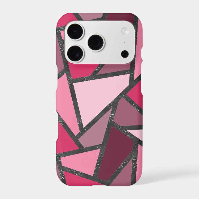 Shades of pink stained glass pattern Case-Mate iPhone case (Back)