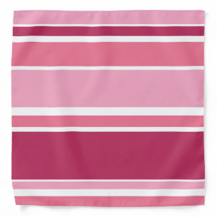 Shades of pink stripes bandana