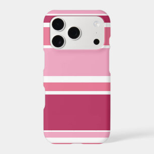 Shades of pink stripes iPhone 17 pro case