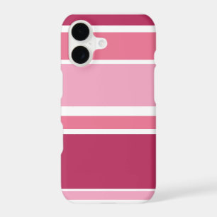 Shades of pink stripes iPhone 17 case