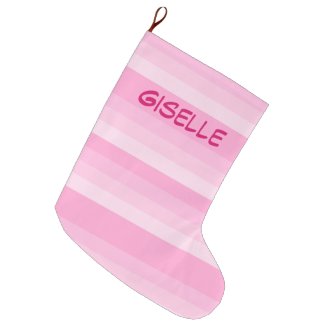 Shades of Pink Stripes Christmas stocking