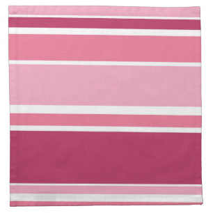 Shades of pink stripes cloth napkin