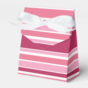 Shades of pink stripes favor boxes