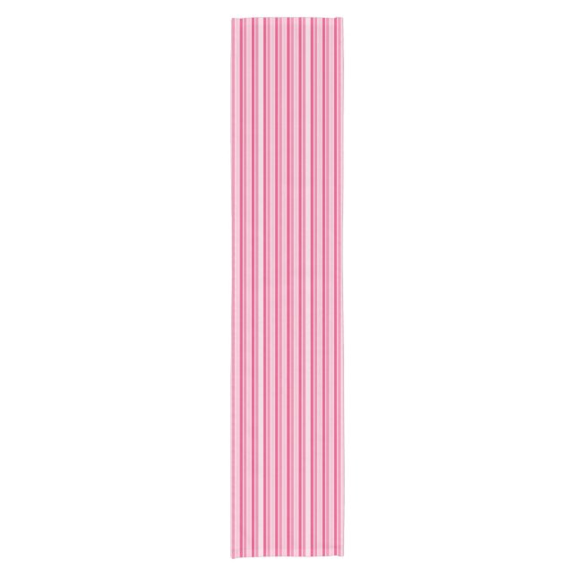Shades of Pink Stripes Table Runner (Front)