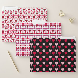 SHADES OF PINK VALENTINE LOVE HEARTS FILE FOLDER