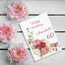Shades of Pink White Peony Flower Happy Birthday  Card