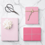 Shades of Pink Wrapping Paper Set of 3 Sheets<br><div class="desc">A beautiful color trio of blush,  rose and rouge pink gift wrap sheets. A compliment to your gifts for any special occasion,  event or holiday season.</div>