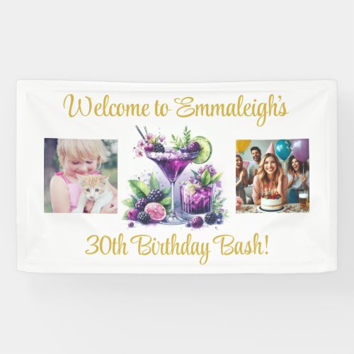 Shades of Purple A Blue_Violet Birthday Bash Banner