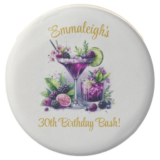 Shades of Purple: A Blue-Violet Birthday Bash Chocolate Covered Oreo (Front)