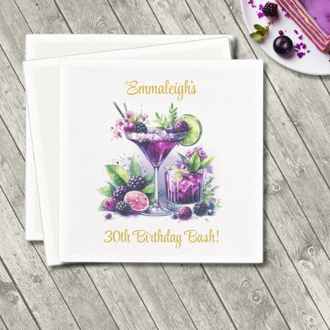 Shades of Purple: A Blue-Violet Birthday Bash Napkins (Creator Uploaded)