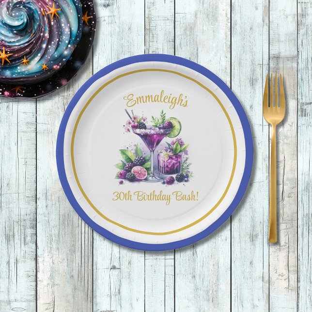 Shades of Purple: A Blue-Violet Birthday Bash Paper Plates (Creator Uploaded)