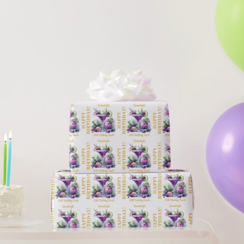 Shades of Purple A Blue_Violet Birthday Bash Wrapping Paper