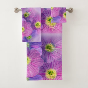 Shades of purple bath towel set