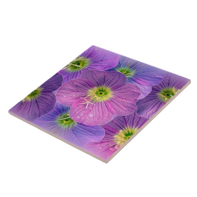 Shades of purple ceramic tile (Side)