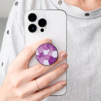 Shades of Purple Floral Phone Grip PopSocket