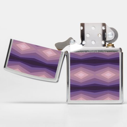 Shades Of Purple Geometric Abstract Art Zippo Lighter