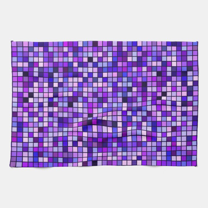 Shades Of Purple 'Grape Soda' Squares Pattern Towel