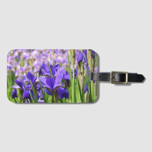 Shades of Purple Irises Luggage Tag