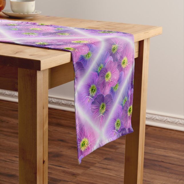 Shades of purple long table runner (In Situ)
