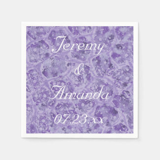 Shades of Purple Personalized Abstract Napkins