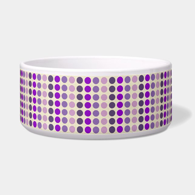 Shades of Purple Polka Dots by Shirley Taylor Bowl (Front)