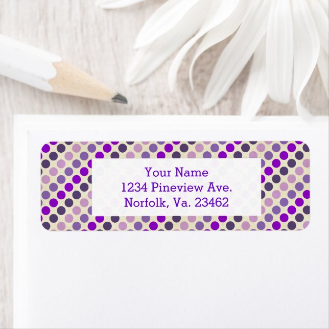Shades Of Purple Polka Dots by Shirley Taylor Label (Insitu)