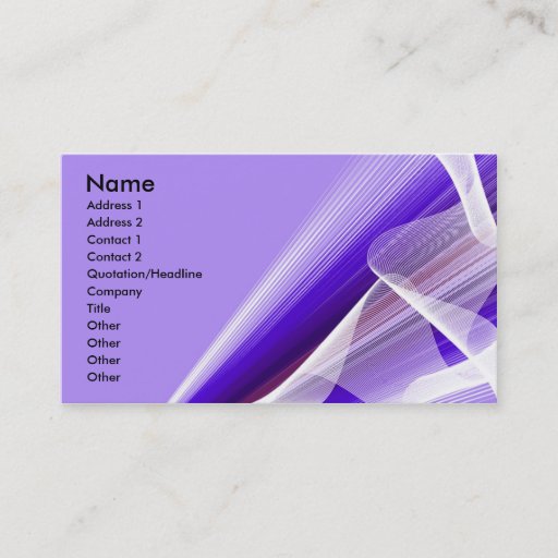 Customizable Shades of Purple Rays and Waves Business Card