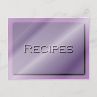 Shades of Purple Recipe Card