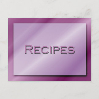 Shades of Purple Recipe Card