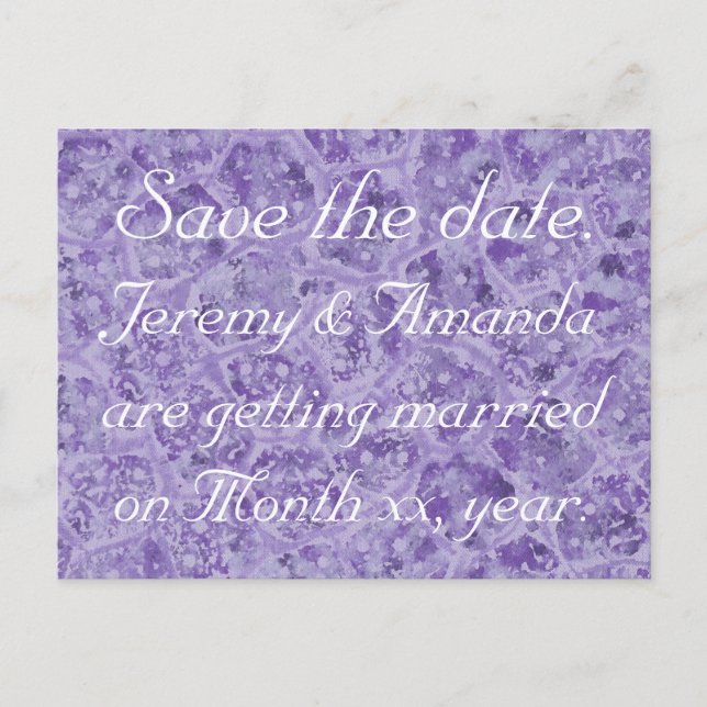 Shades of Purple Save the date Postcards (Front)