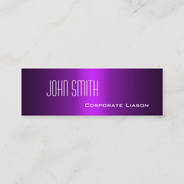 Shades of Purple Skinny Business Cards (Front)