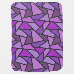 Shades of purple stained glass pattern baby blanke blanket