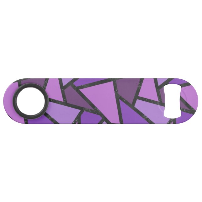 Shades of purple stained glass pattern bar key (Front (Horizontal))